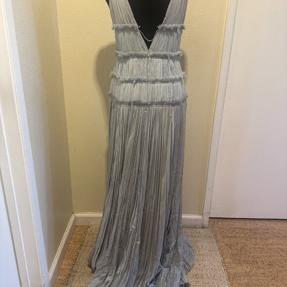 J Mendel Formal Silver Gown Size 8 - Picture 2 of 6